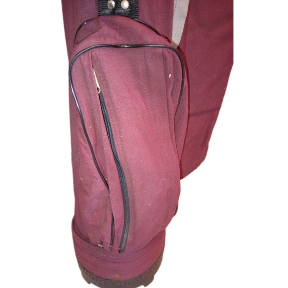 Wilson Staff Professional Golf Club Bag - 3 Slots, Vintage? Maroon Red USA - Picture 4 of 10